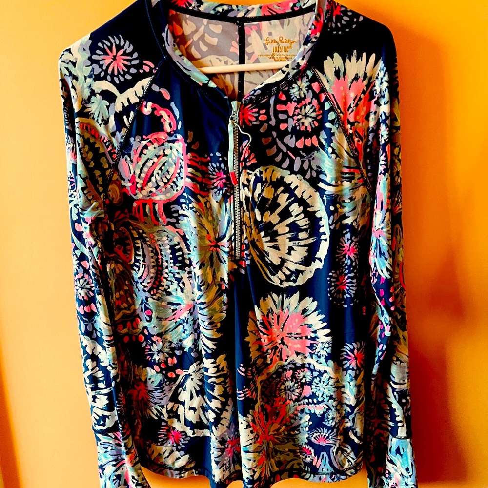 Lilly Pulitzer Luxletic swim shirt.
